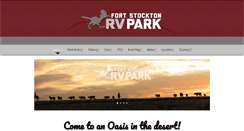 Desktop Screenshot of fortstocktonrvpark.com